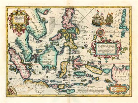 Antique Map Of The East Indian Archipelago By J Hondius Sanderus