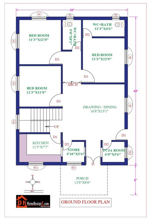 30x40 Affordable House Design Dk Home Designx