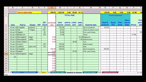 Simple Bookkeeping Spreadsheet Template Free Db Excel