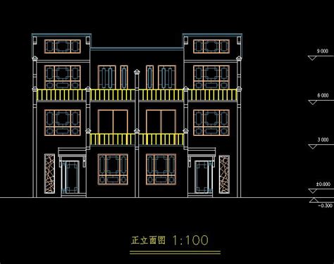 简单实用农村住宅别墅设计cad施工图—迅捷cad图库