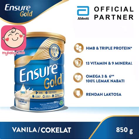 Jual ENSURE GOLD VANILA COKLAT GANDUM 850GR 380GR 150GR Shopee Indonesia