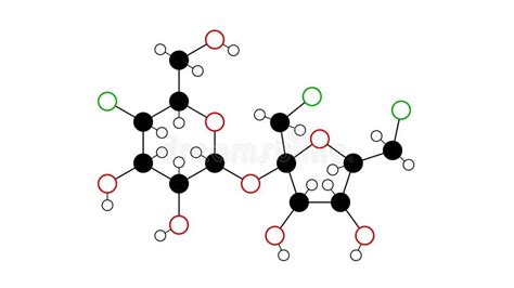 Modelo De Balandstick De Fórmula Química Estructural De La Molécula De