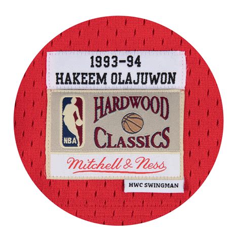 Houston Rockets Hakeem Olajuwon Hardwood Classics Road Swingman Jersey