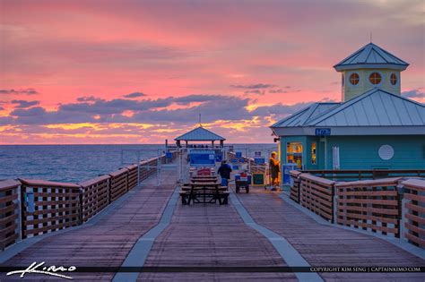 Juno Beach Pier Morning Colors Atlantic Ocean | HDR Photography by ...