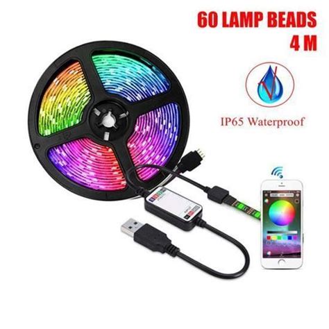 Oemg Ruban Lumineux Led Rgb M V Multicolore Rubans Led Etanche M