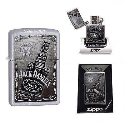 New Zippo Old No Brand Jack Daniels Bottle Lighter Satin Chrome