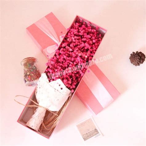 Custom Full Color Printing Bouquet Paper Cardboard Flower Box Long Stem