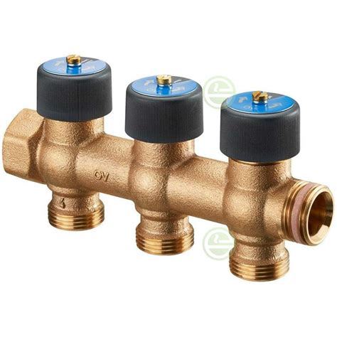 Коллектор Oventrop Multidis R 3/4"ВН на 3 выхода 3/4"ЕК (4200553 ...