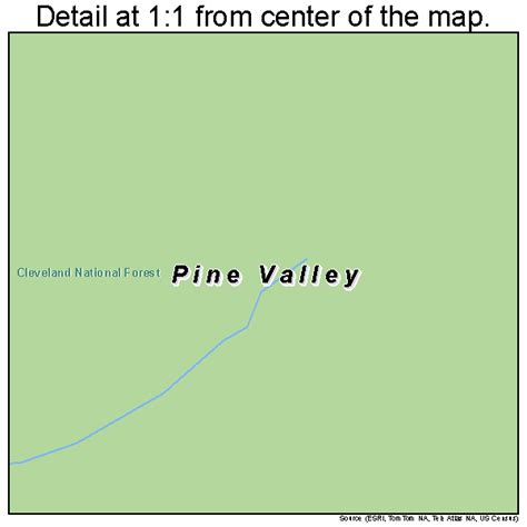 Pine Valley California Street Map 0657260