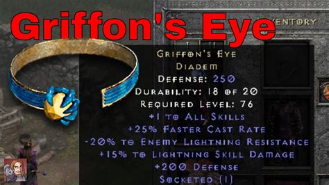 D2R Unique Items Griffon S Eye Diadem YouTube