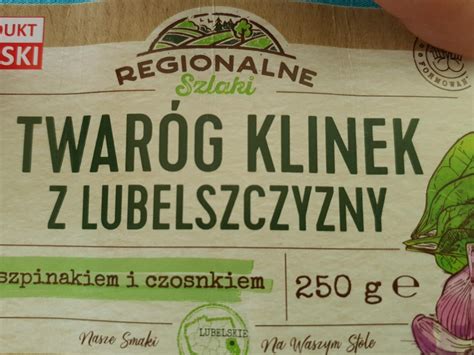 Twaróg klinek z lubelszczyzny ze szpinakiem i czosnkiem kalórie kJ a