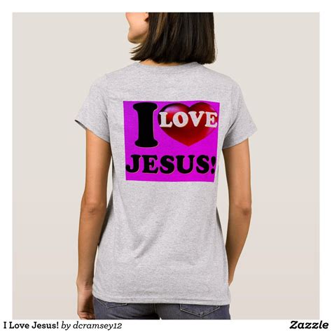 I Love Jesus Womens Basic T Shirt Inspirational Apparel Shirts T