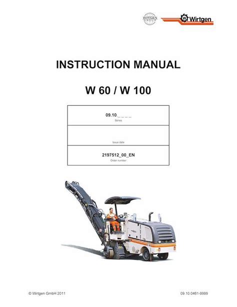 Wirtgen W W Milling Machine Pdf Operation And Maintenance