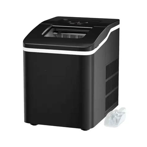 9 In 26 Lb Portable Ice Maker In Black Equipped With An Easy Control