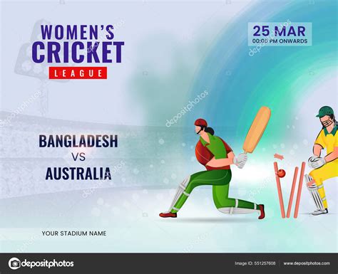 Womens Cricket Match Bangladesh Australia Cricketer Players Action