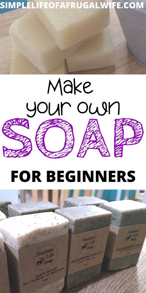 Soap Bars With The Words Make Your Own Soap For Beginners On Top And Bottom