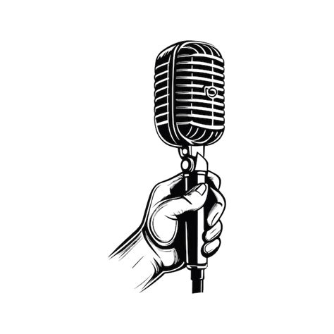 Premium Vector Vector Retro Microphone Sketch Hand Drawn In Doodle