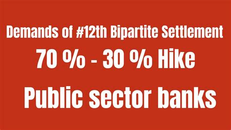 Demands Of 12th Bipartite Settlement Public Sector Banks YouTube