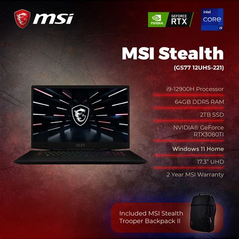 MSI Stealth GS77 Price In Malaysia Specs RM15999 TechNave