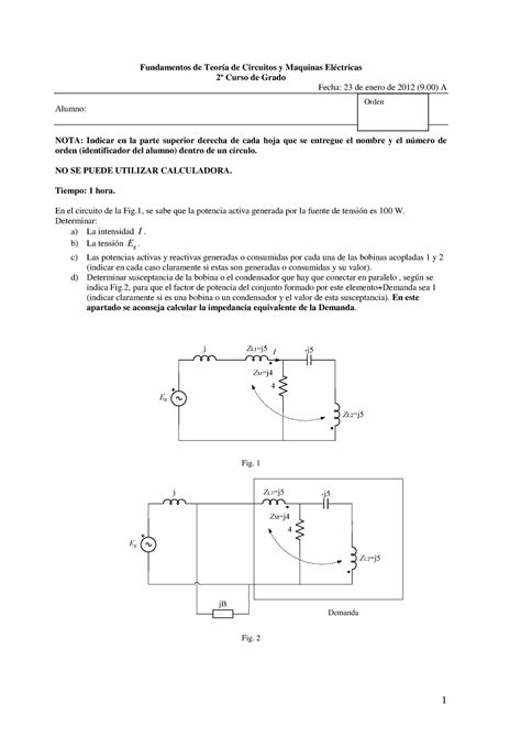 Result Prob Ftcy Me Enero 2012 Fundamentos De Teoría De Circuitos Y