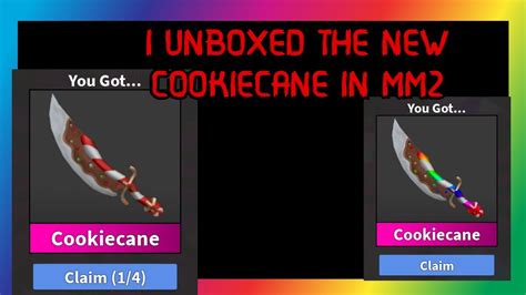 Unboxing The New Cookiecane In Roblox Mm2 Youtube