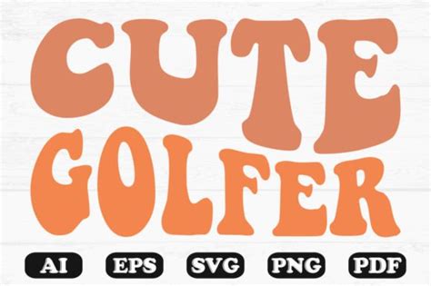 Cute Golfer Retro Wavy Svg T Shirt Graphic By Hosneara 4767 Creative