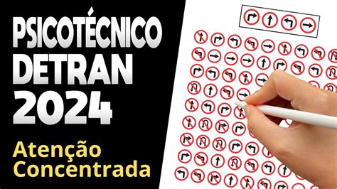 PSICOTECNICO DETRAN 2024 Como Passar no Teste de Atenção Concentrada