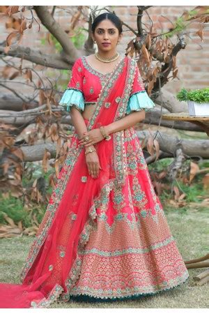 Pink Pashmina Embroidered Lehenga Choli 1123