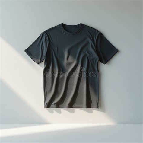 Blank Black Shirt Mock Up Template Front And Back View Isolated On