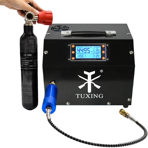 TUXING TXET063 300Bar Digital Control PCP Air Compressor Auto Stop 12V