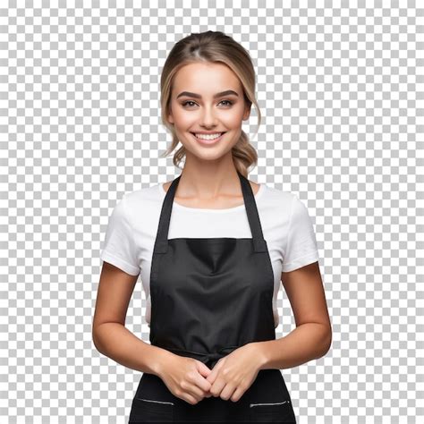 Hermosa Barista Femenina Aislada En Un Fondo Transparente Archivo PSD