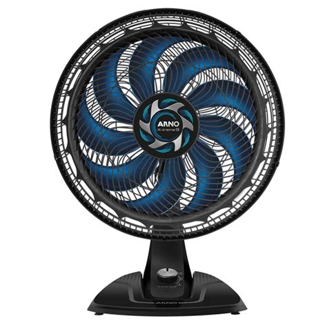 Ventilador De Mesa Arno 40cm 127V 110V Preto E Azul Escuro X Treme 9