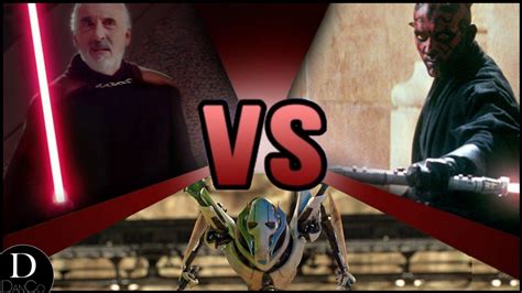 Darth Maul Vs Count Dooku Vs General Grievous Battle Arena Youtube