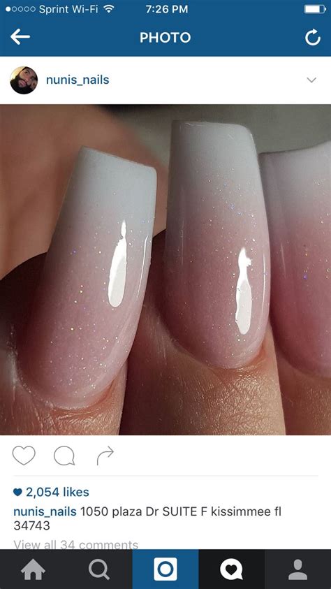 Pink And White Hombre Nails So Pretty Yes Please Ombre Nail Art