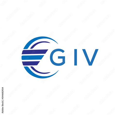 GIV letter logo. GIV blue image on white background. GIV vector logo ...