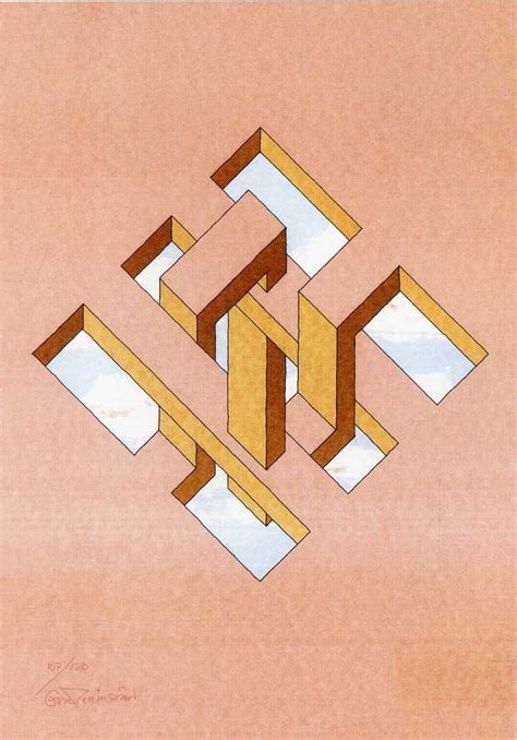 Oscar Reutersv Rd Optical Illusions Art Geometric Drawing Geometric Art