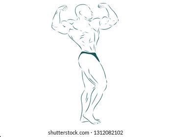 Abstract Naked Woman Posing Vector Illustration Stock Vector Royalty Free