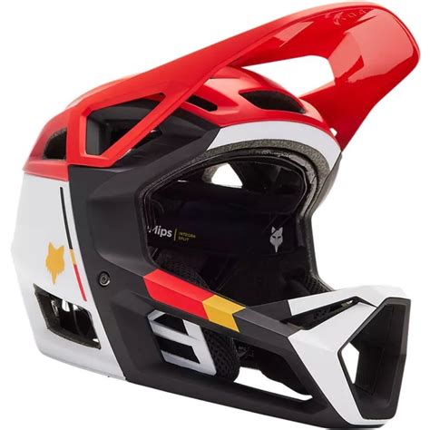 Kask Rowerowy Fullface Fox Proframe Rs Clyzo Mips Czerwono Bia Y