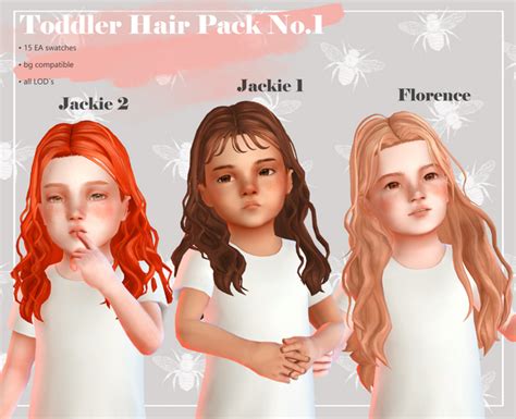 Toddler Hair Pack No1 Sunivaa Toddler Hair Sims 4 Toddler Hair