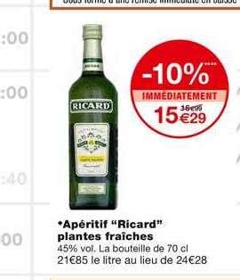 Promo Ap Ritif Ricard Plantes Fra Ches Chez Monoprix Icatalogue Fr