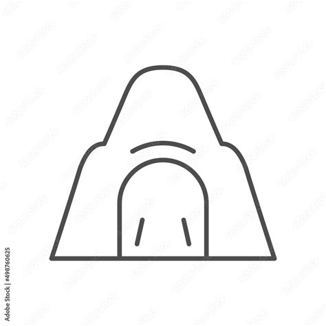 Mining pit line outline icon Stock Vector | Adobe Stock