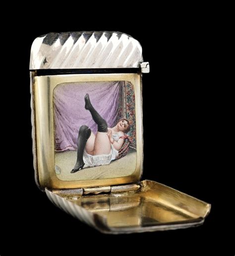 Lot Detail RARE EROTICA HIDDEN ENAMEL NUDE MATCH SAFE