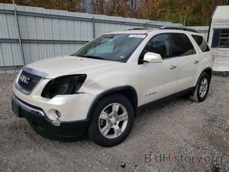 Report 1GKER23728J141694 GMC ACADIA 2008 WHITE GAS - price and damage ...