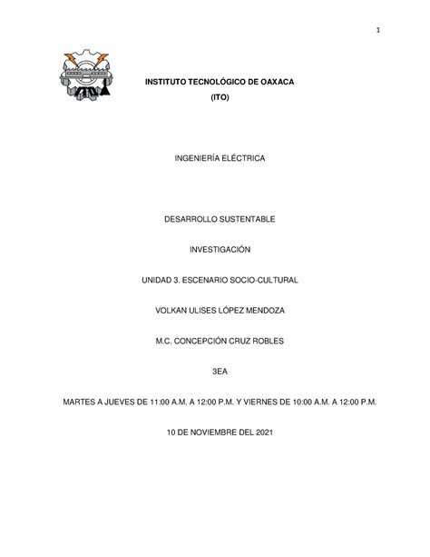 L Pez Vu Unidad Tarea Instituto Tecnol Gico De Oaxaca Ito