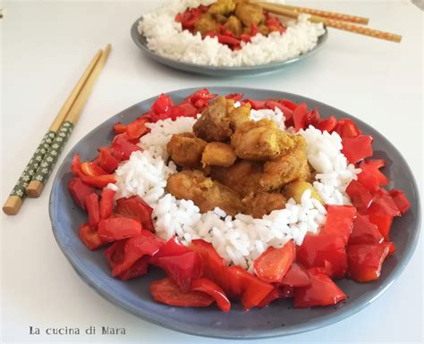 Pollo Al Curry Con Riso E Peperoni La Cucina Di Mara