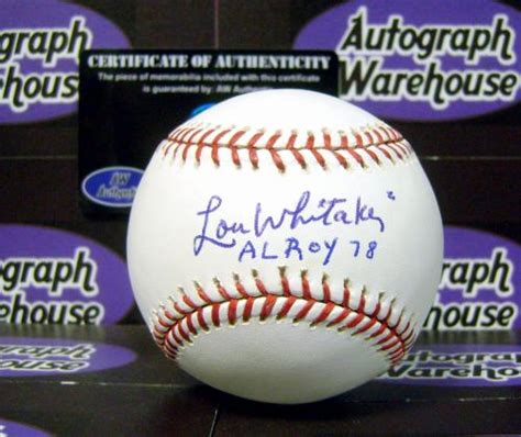 Lou Whitaker Autographed Baseball Inscribed AL ROY 1978