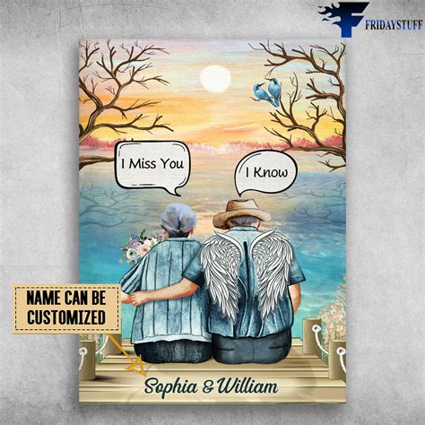 Old Husband In Heaven Husband And Wife Angel Husband I Miss You Customized Personalized Name