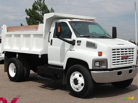 2006 White Gmc C Series Topkick C7500 Regular Cab Chassis Dump Truck