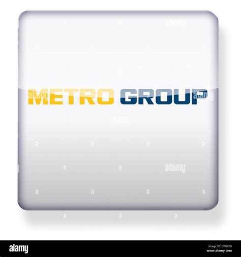 Mertro Group Logo As An App Icon Clipping Path Included Stock Photo