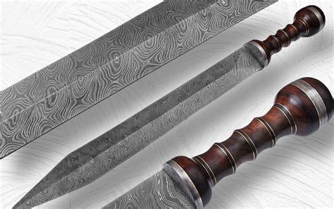 Roman Gladius Historical Custom Made Damascus Steel Blade Etsy